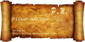 Pilter Márta névjegykártya